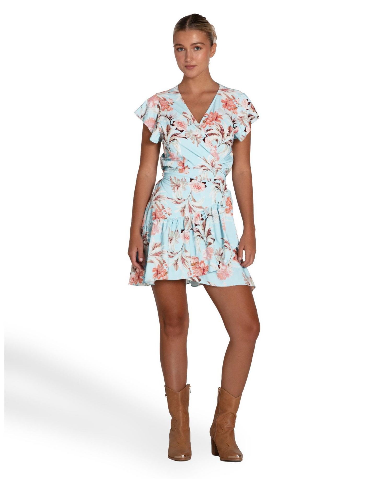 Women's Belle and Bloom Love Shack Mini Wrap Dress
