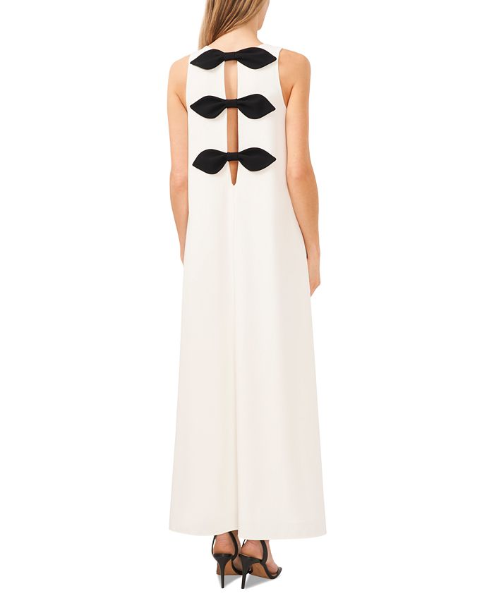 Cece 100% Cotton Bow Detail Woven Maxi Dress in Lemon Grass *Final-Sale*