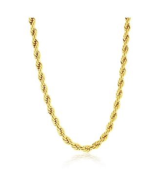 Stainless Steel 5mm Rope Chain Necklace - Gold 41$