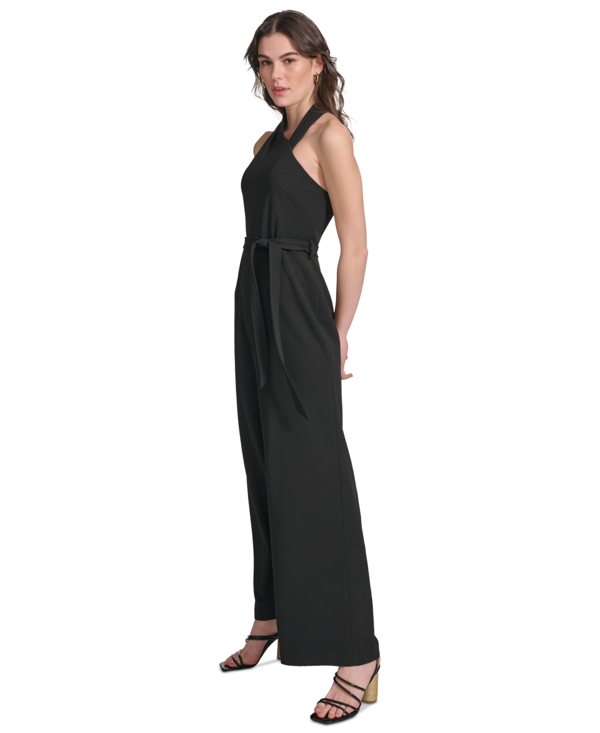 Calvin Klein Women's Belted Flare-Leg Jumpsuit
