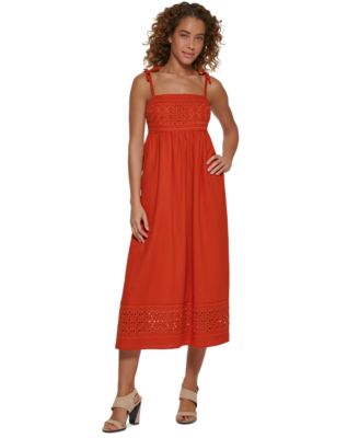 Calvin Klein - Women's Linen-Blend A-Line Dress