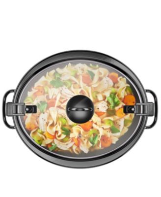 Chefman 6 Quart Slow Cooker with Locking Lid and Three Heat Settings