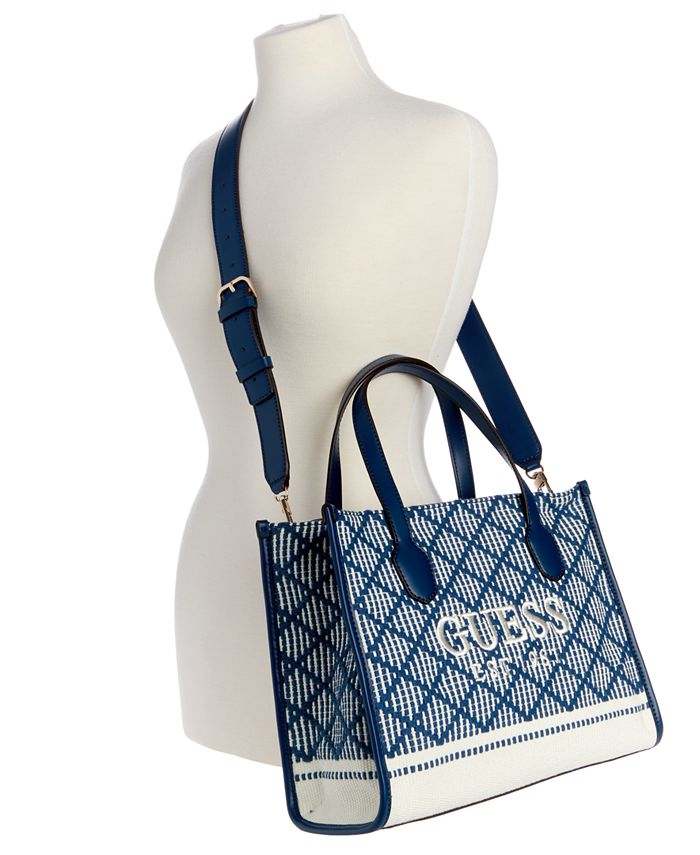 Borsa Guess Silvana Mini Tote In Raso Chartreuse – Tracolla Regolabile E Doppio Scomparto, Donna