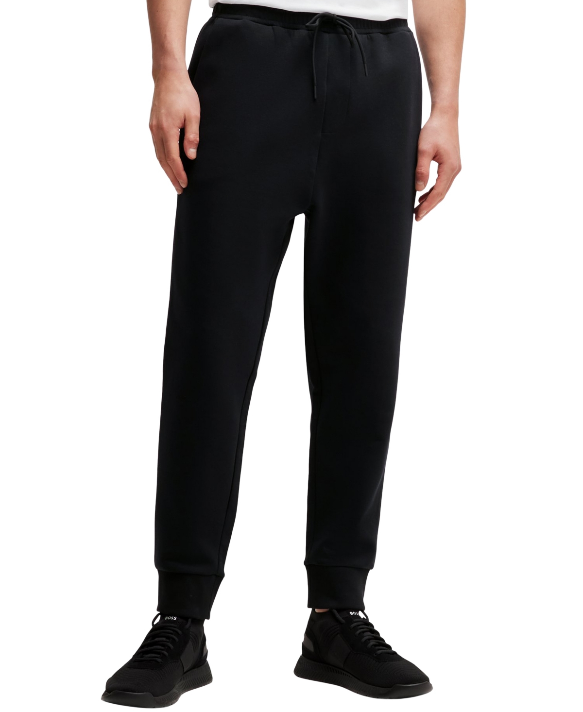 Shop Hugo Boss Boss By  Men's Logo Print Tracksuit Bottoms In Black