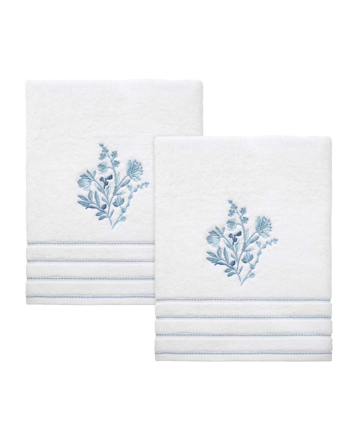 Shop Izod Mystic Floral 2-pc. Bath Towel Set, 27" X 54" In White