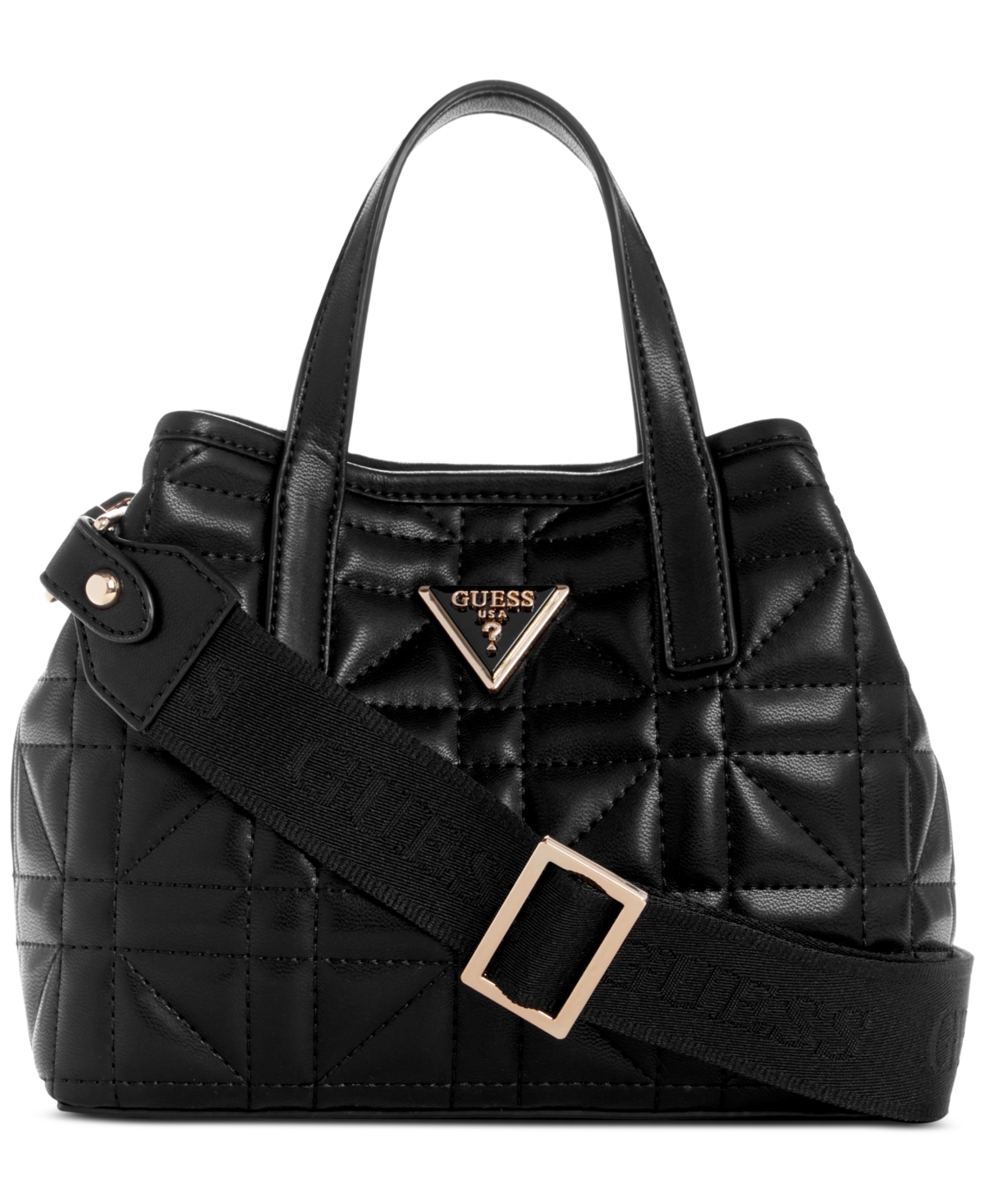 Shop Guess Latona Mini Tote With Removable Pouch In Black