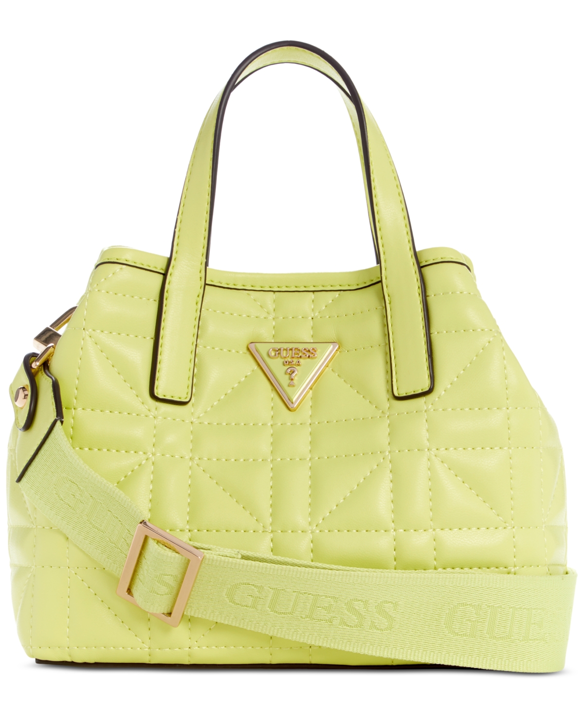 Shop Guess Latona Mini Tote With Removable Pouch In Chartreus