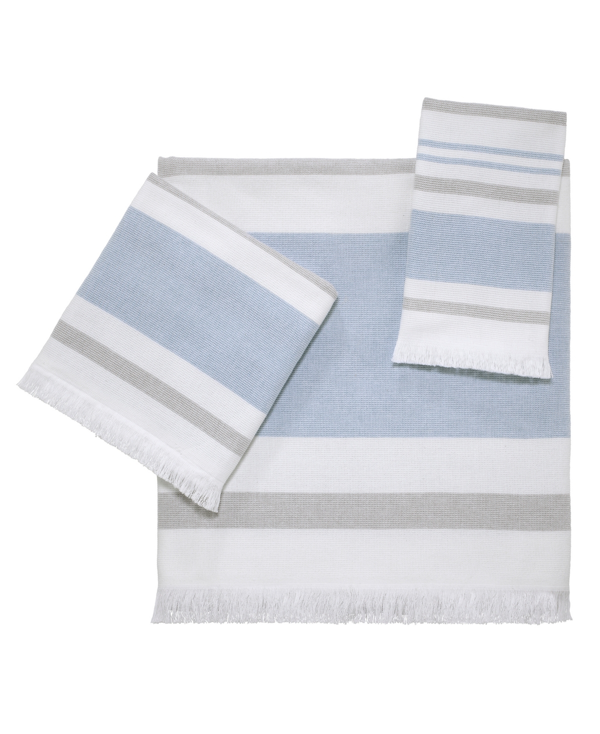 Shop Izod Clubhouse Stripe 3-pc. Towel Set In Blue
