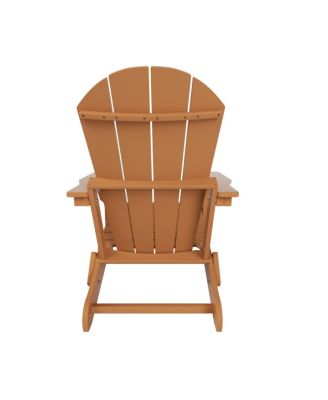 All-Weather Contoured Outdoor Poly Folding Adirondack Chair