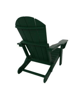All-Weather Contoured Outdoor Poly Folding Adirondack Chair