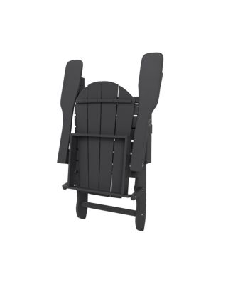 All-Weather Contoured Outdoor Poly Folding Adirondack Chair