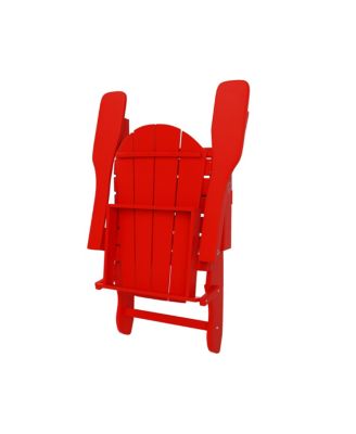 All-Weather Contoured Outdoor Poly Folding Adirondack Chair