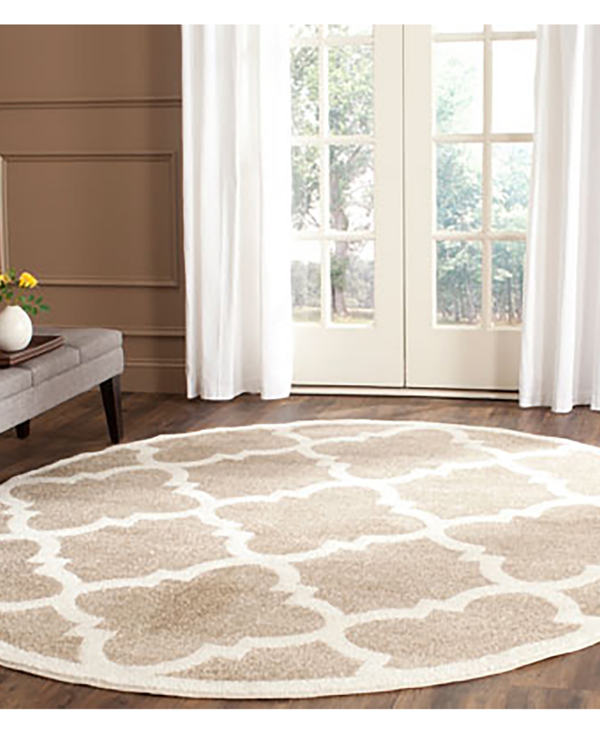 Safavieh Amherst AMT423 Wheat andRound Area Rug - Beige