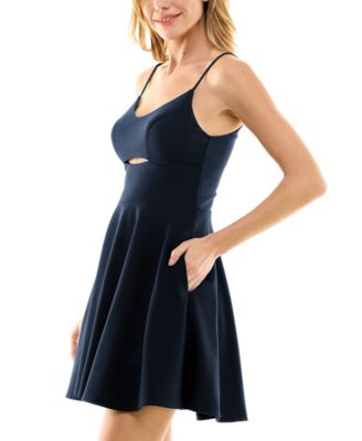 Juniors' Cutout Midriff Party Dress