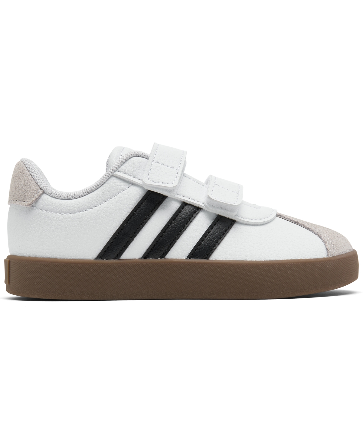 Shop Adidas Originals Toddler Kids' Vl Court 3.0 Fastening Strap Casual Sneakers From Finish Line In Ftwwht,cbl