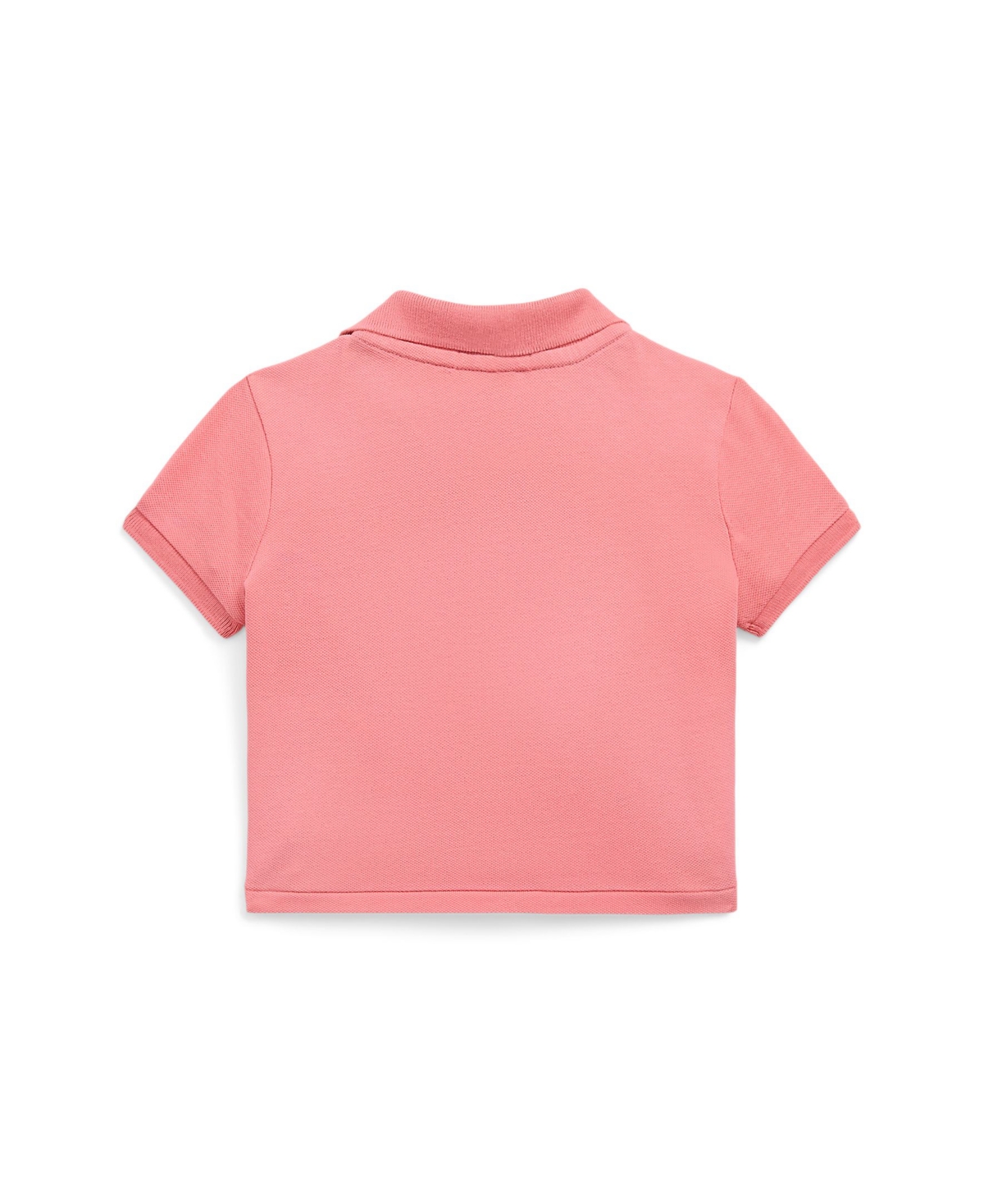 Shop Polo Ralph Lauren Toddler And Little Girls Twist-front Stretch Mesh Polo Shirt In Ribbon Pink With Light Green
