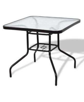 Patio Square Table Steel Frame Dining Table