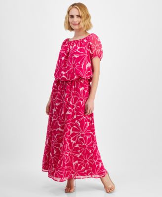 Petite Floral Print Top Maxi Skirt Created For Macys