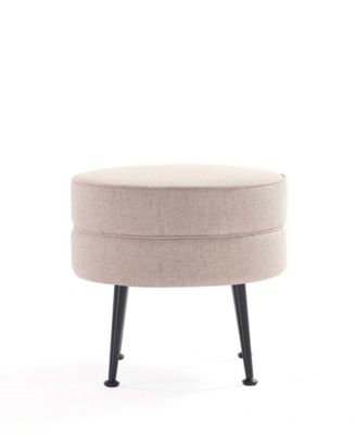 Bailey 18.11" Woven Polyester Blend Upholstered Ottoman