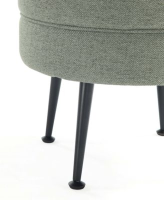 Bailey 18.11" Woven Polyester Blend Upholstered Ottoman
