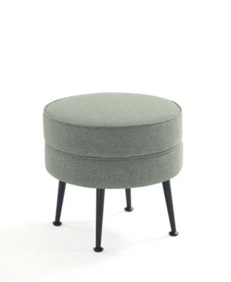 Bailey 18.11" Woven Polyester Blend Upholstered Ottoman