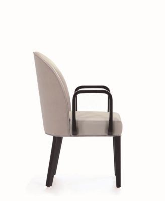 Hillman Leatherette and Velvet Upholstered Dining Armchair
