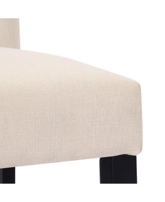 24" Linen Fabric Tufted Counter Stool