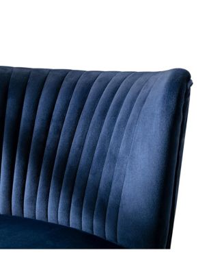 22" Wide Upholstered Tufted Velvet Accent Chair With Metal Leg