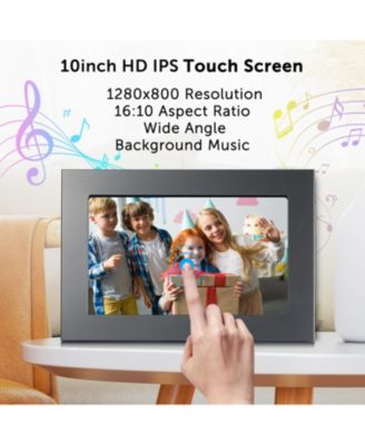 10.1" WiFi Digital Photo Frame with Photos/Videos sharing – Elegant Metal Frame