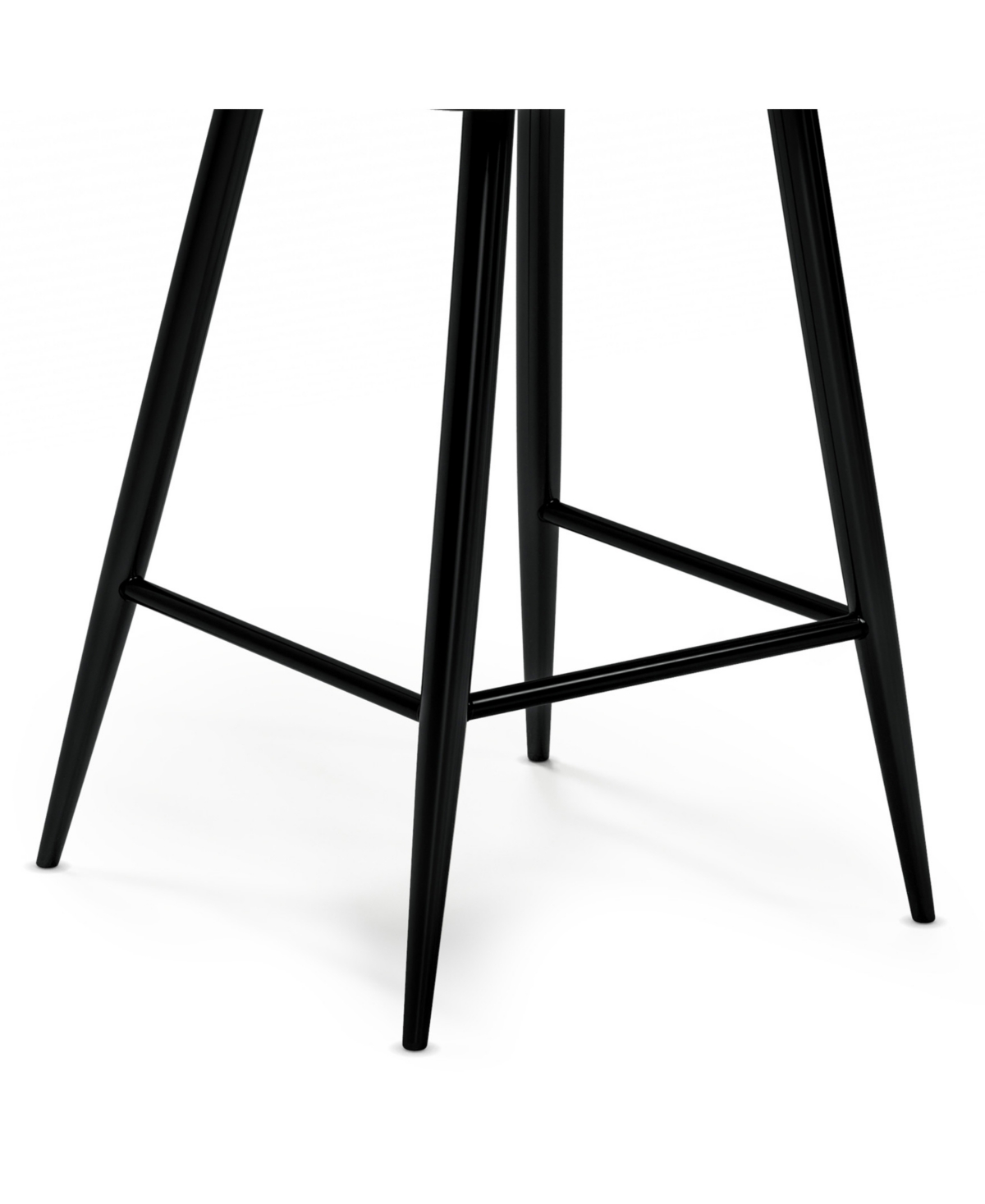 Shop Simpli Home Raya Counter Height Stool (set Of 2) In Black Pu Leather