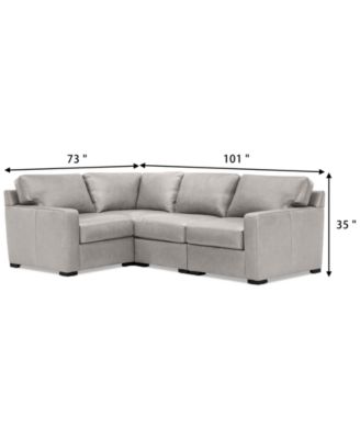 Radley 101" 4-Pc. Leather Corner Sectional