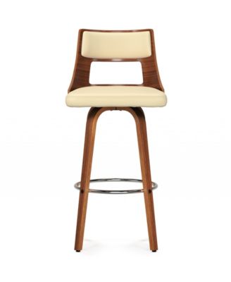 Dallyn Swivel Bar Stool (Set of 2) in Cream Pu Leather