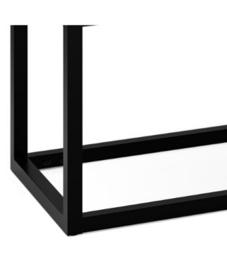 Reynolds Ottoman Bench in Distressed Saddle Brown Pu Leather