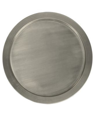 Corbin 16.1"  Antique Silver Iron Wide Industrial Metal Side Table