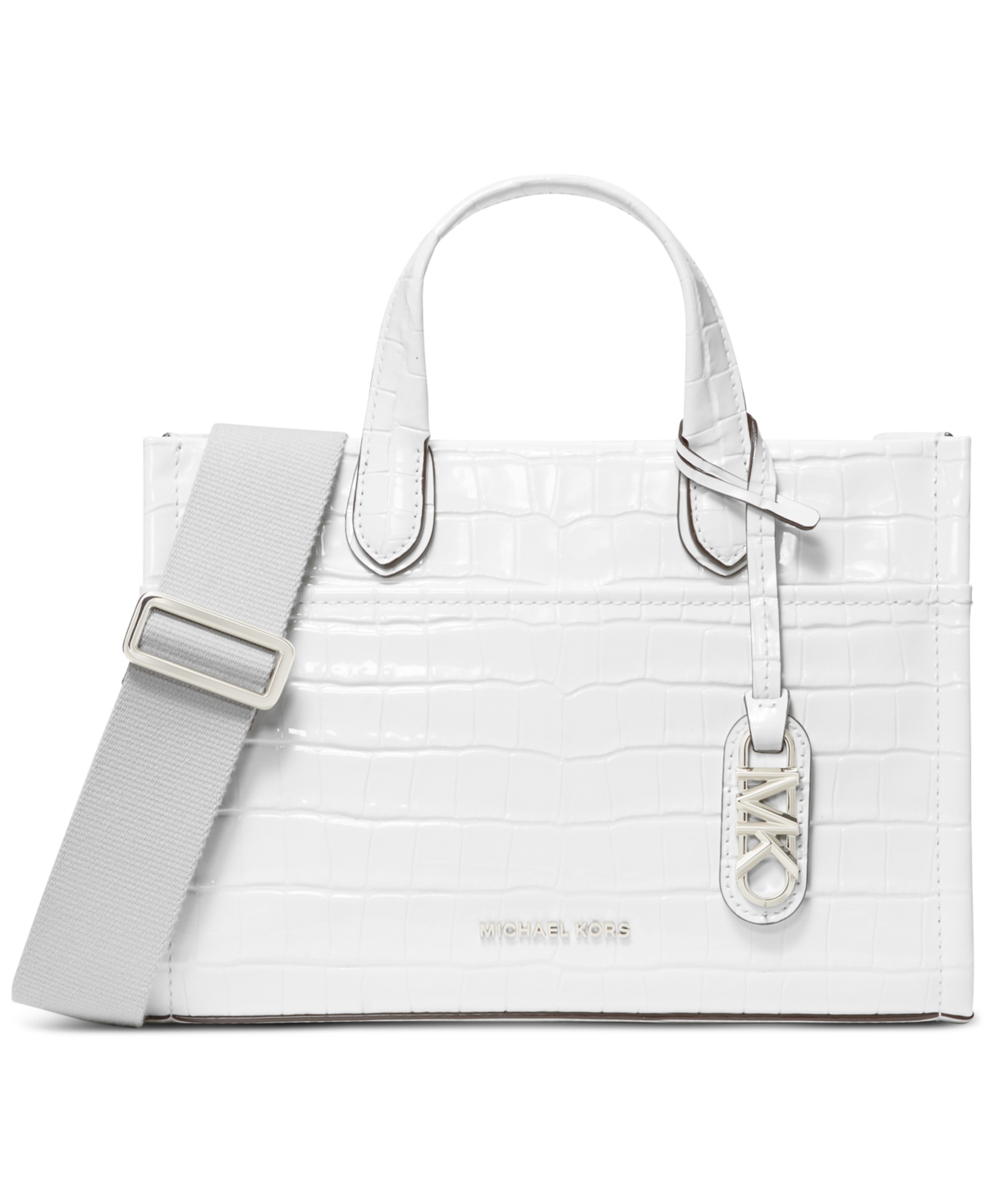 Michael Kors Michael  Gigi Small East West Messenger In Optic Whit