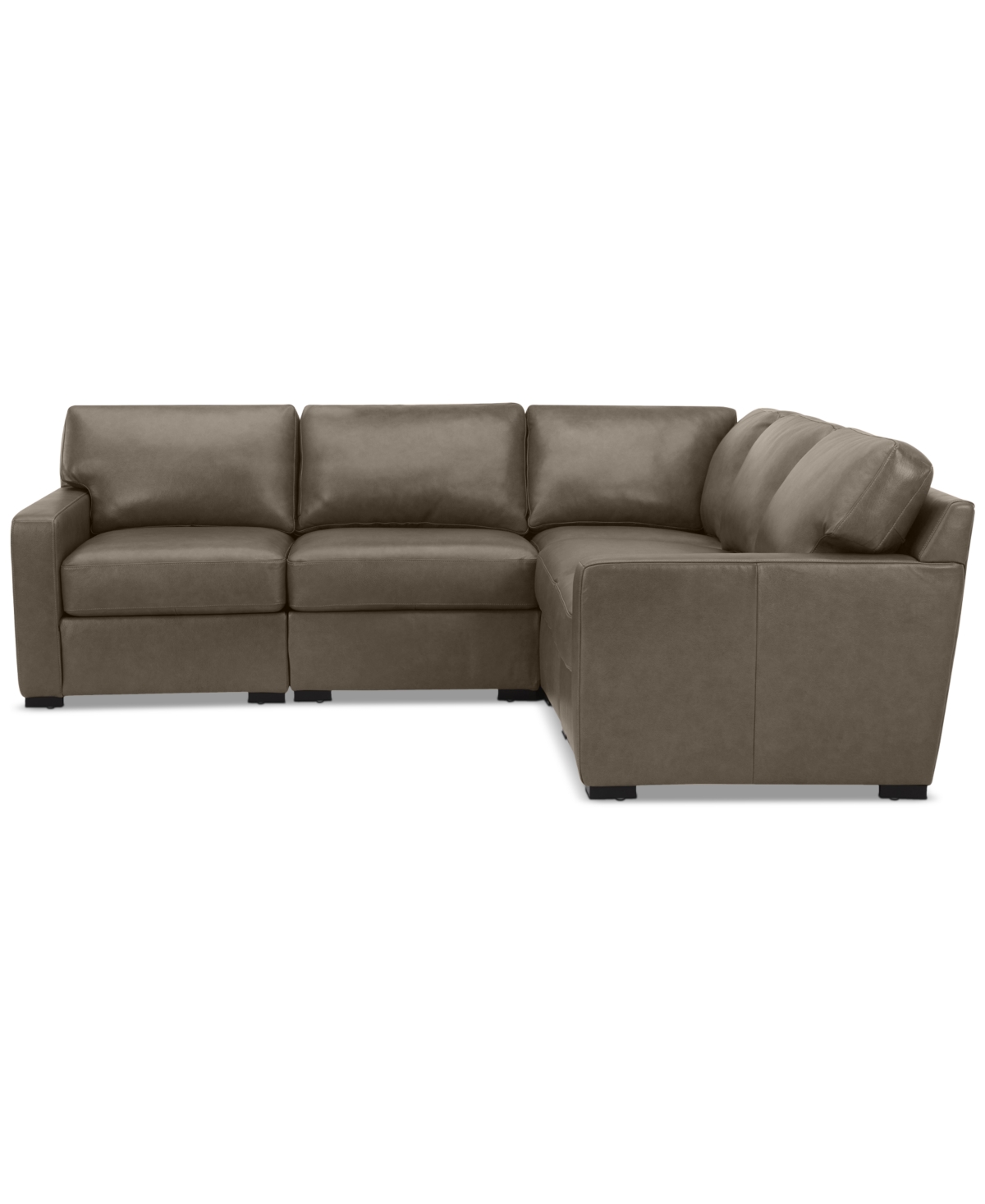 Radley 5-Pc. Leather Square Corner L Shape Modular Sectional, Created for Macy's