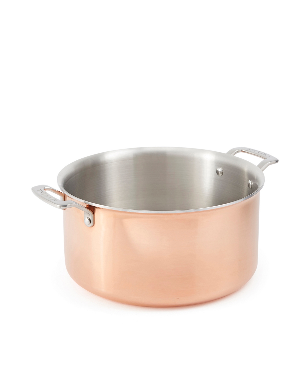 Shop Martha Stewart Collection Martha By Martha Stewart Stainless Steel 8 Qt Stock Pot With Lid In Copper