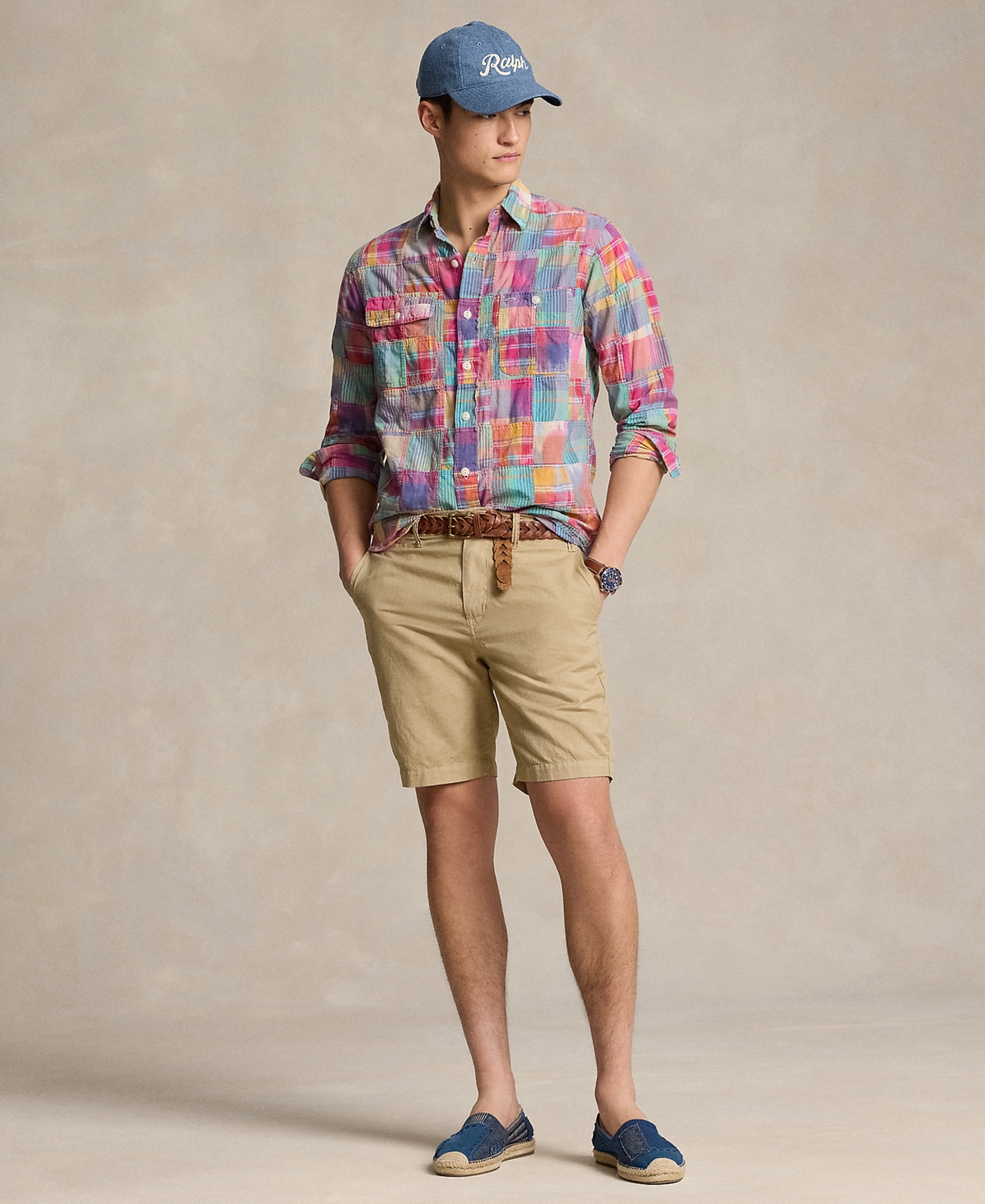 Shop Polo Ralph Lauren Men's 8.5-inch Classic-fit Linen-cotton Shorts In Coastal Beige