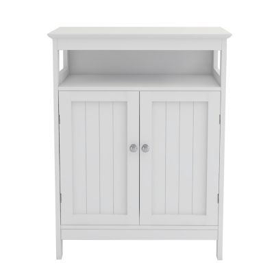 Streamdale Bathroom Standing Storage With Double Shutter Doors Cabinet