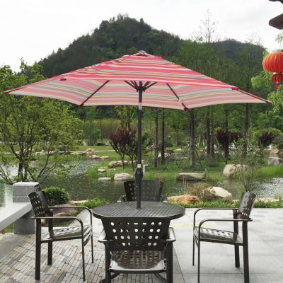 Streamdale 9FT Umbrella Red Stripes