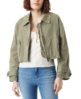 Sam Edelman - Women's Mesa Cropped Cotton Moto Jacket