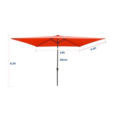 10ft Patio Solar LED Umbrella w/ Crank