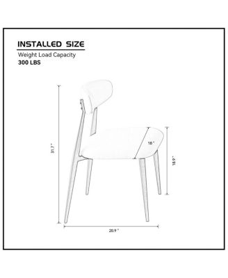 Curved Upholstered Dining Chairs (Set of 4)