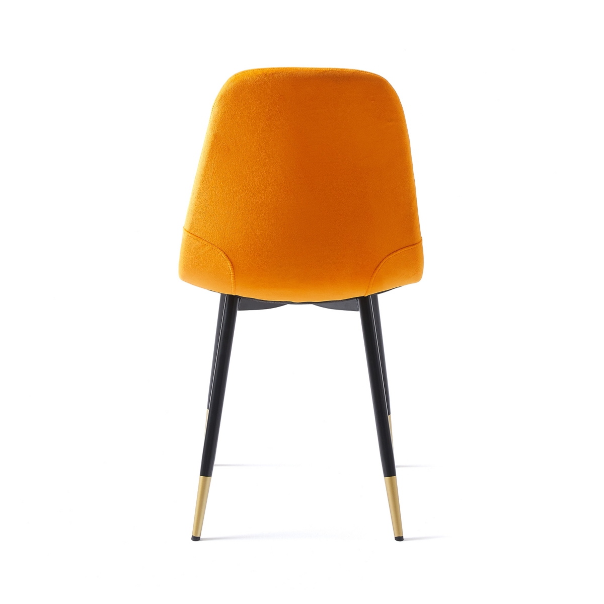 Streamdale FurnitureVelvet Tufted Accent Chairs with Golden Color Metal Legs, Modern Dining Chairs for Living Room,Set of 4 - Orange