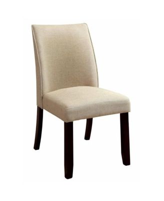 Ivory Fabric Dining Chairs, Set of 2