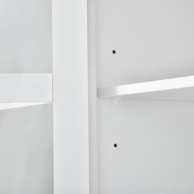 Streamdale Minimalist White Entertainment Wall Unit for TVs Up To 70"