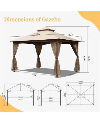 Streamdale 10'x13' Outdoor Gazebo with Mosquito Netting
