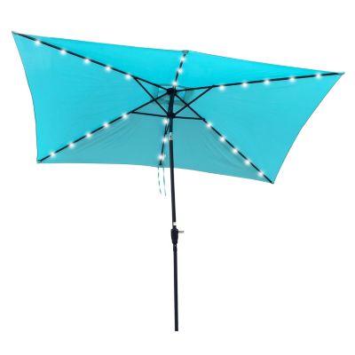 Streamdale Solar LED Patio Umbrella Crank, Tilt, 10x6.5 ft