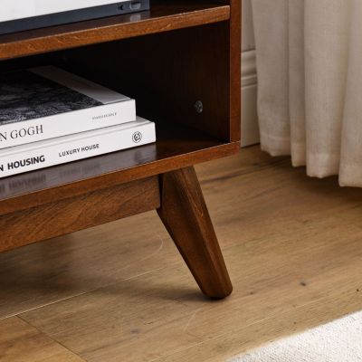 Streamdale Mid Century Modern Rattan TV Stand for 65" TV