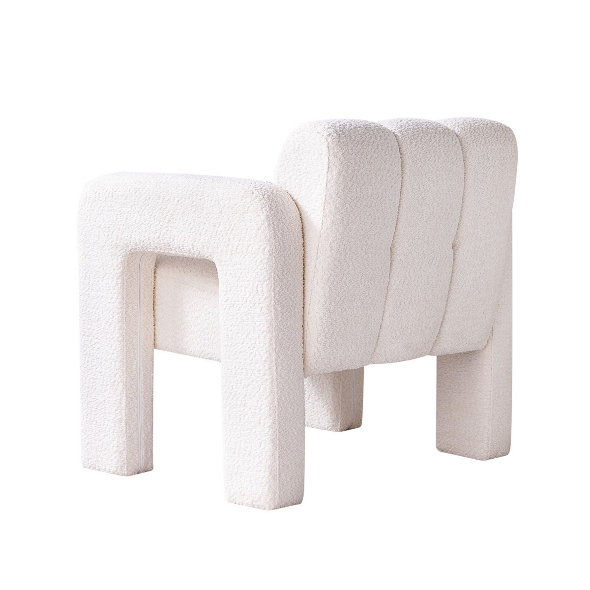 Wide Boucle Upholstered Accent Chair